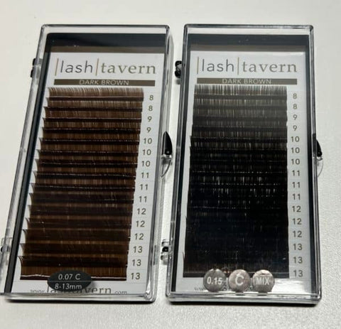 Dark Brown Eyelash Extensions